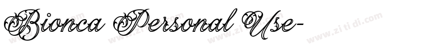 Bionca Personal Use字体转换
